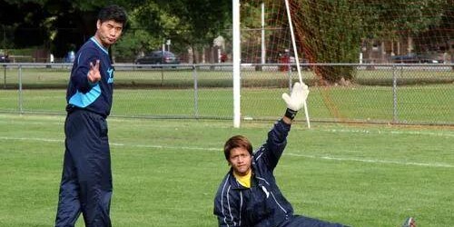 他曾跟随国足参加日韩世界杯，点球三连扑的天津籍门将王建英